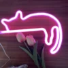 1pc, Cute Cat Shaped Neon Lights, Powered By USB or Battery, Perfect for Decorating Bedrooms, Christmas (battery Not Included) - Image 2